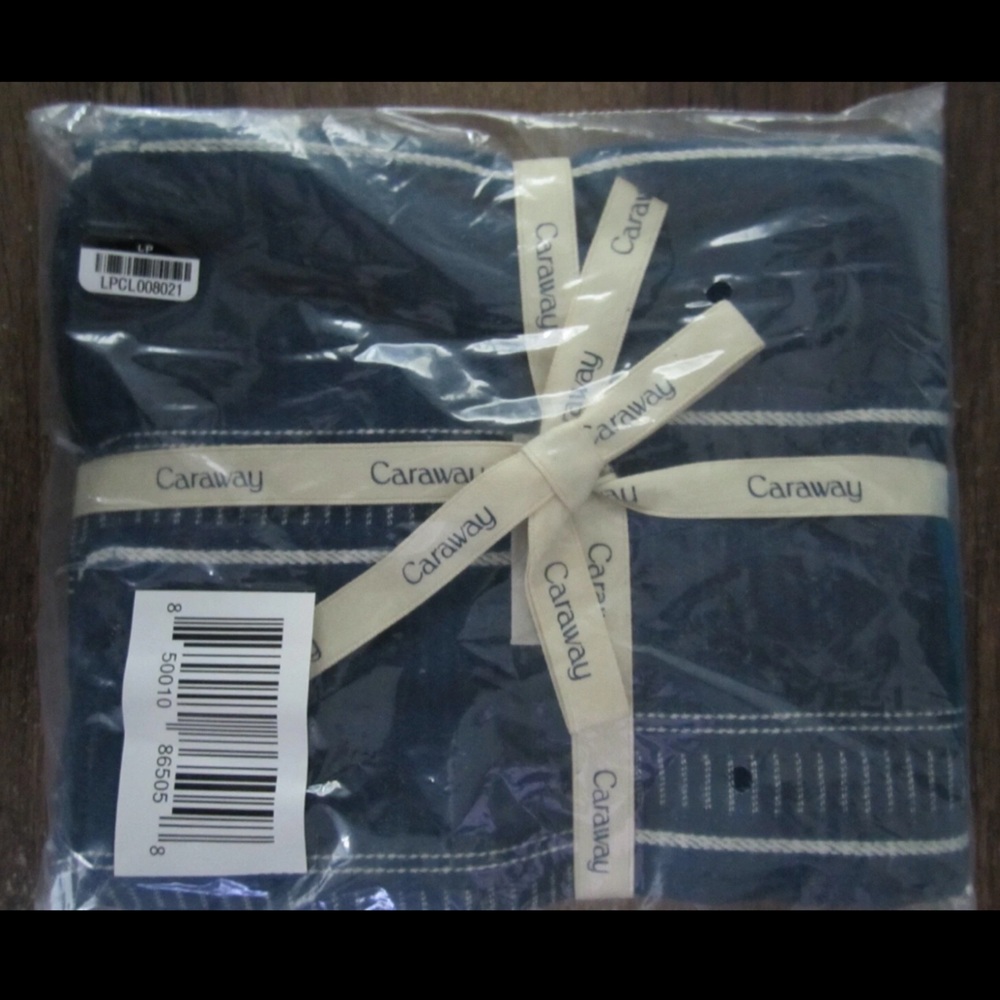 NEW Caraway Linen Striped Apron - Navy - Picture 3 of 3